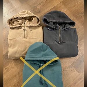Two vintage Carhartt partial zip hoodies $55 for both